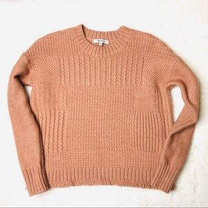 Madewell Boxy Cut 100% Crop Merino Wool Sweater